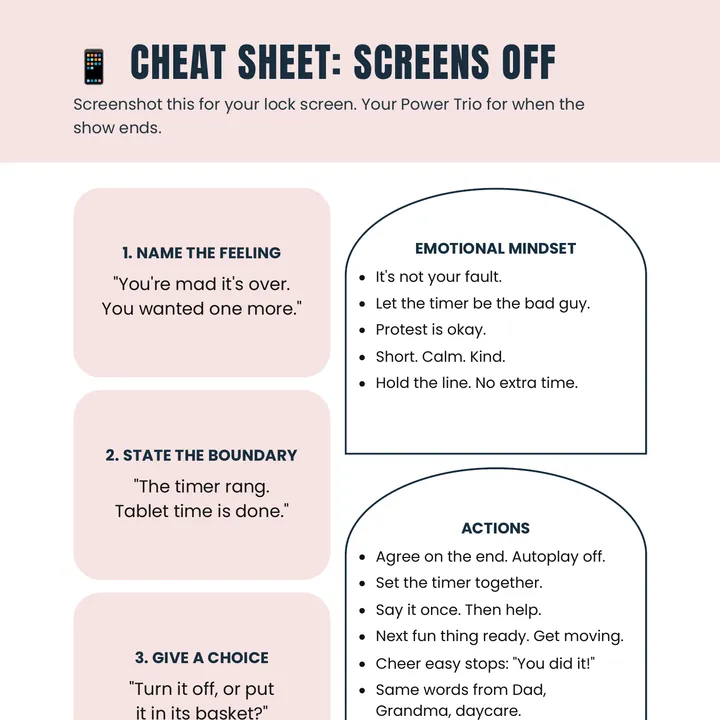 Inside Part 3: phone cheat sheet